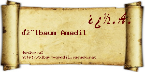 Ölbaum Amadil névjegykártya